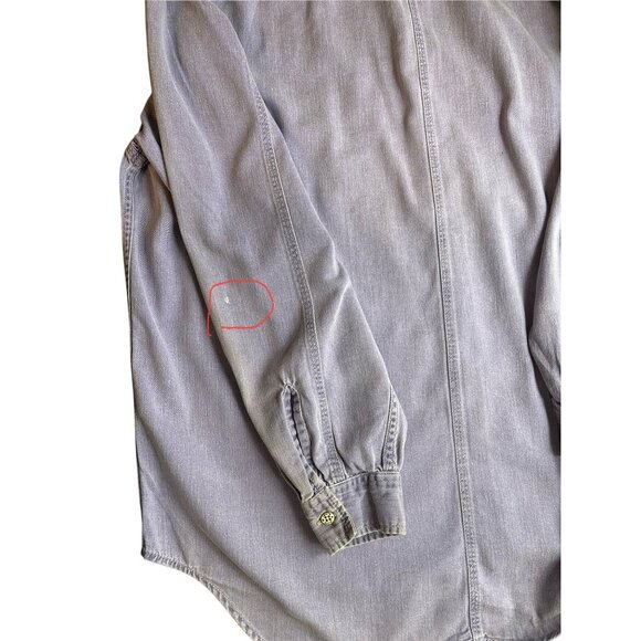 Vtg Levis Authentic Shirt Womens Large Y2K Utility Core Grunge Lavender Fade - Picture 13 of 13